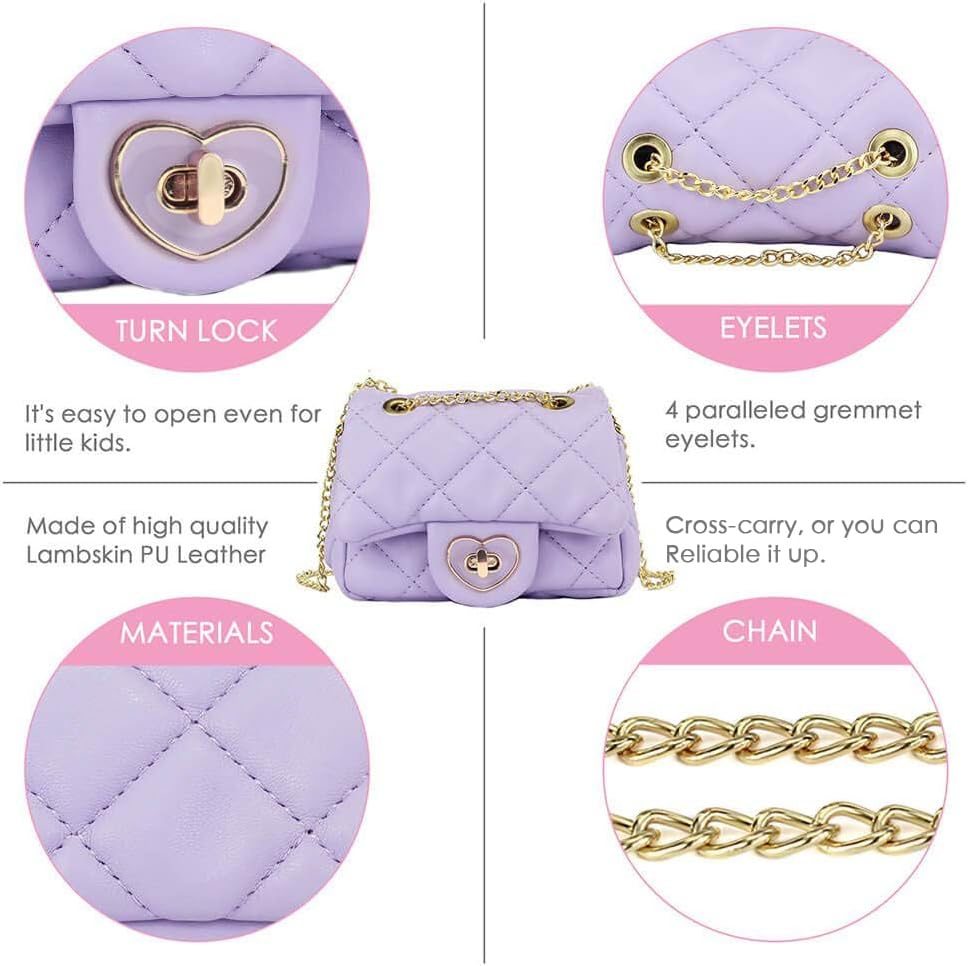 mibasies Kids Purse Toddler Gifts for Little Girls Crossbody Purses Presents - Image 8