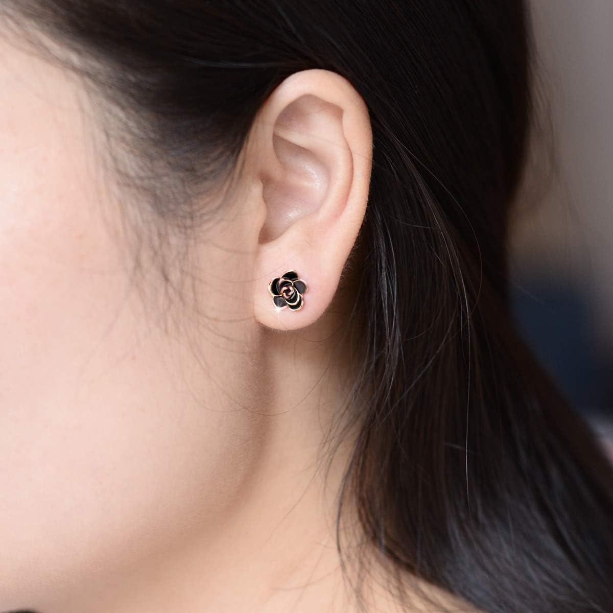 AllenCOCO Rose Flower Stud Earrings for Women Sensitive Ears, Hypoallergenic Cute Gold And Silver Rose Flower Earrings Studs for Women Nickel Free - Image 6