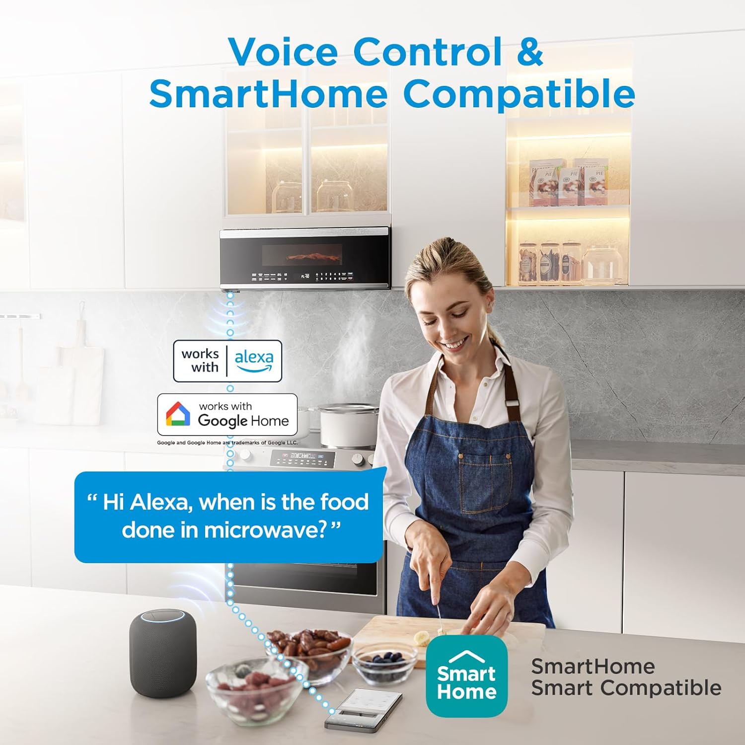 Midea MMO12S3ASTZ Over the Range Oven, 1.2 Cu.ft Slim, Stainless Steel Microwaves, 1000W Heating Power with 400CMF Vent Fan - Image 4