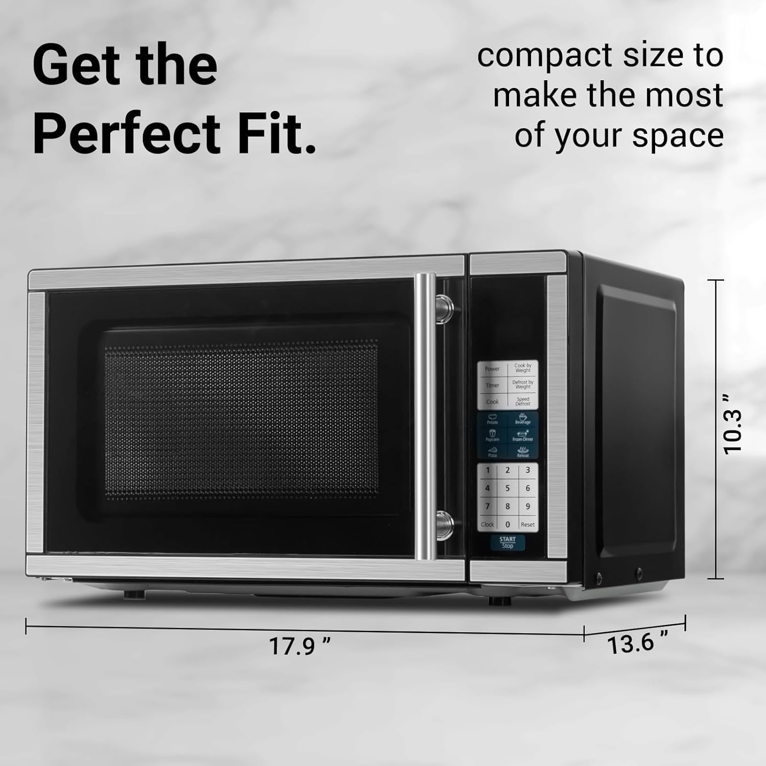 Countertop Microwave Ovens 700 Watts, 0.7 Cu. Ft. Microwave Oven With LED Lighting,Turntable and Child Lock,Compact Microwave Perfect for Apartments and Dorms,Easy Clean Interior - Image 5