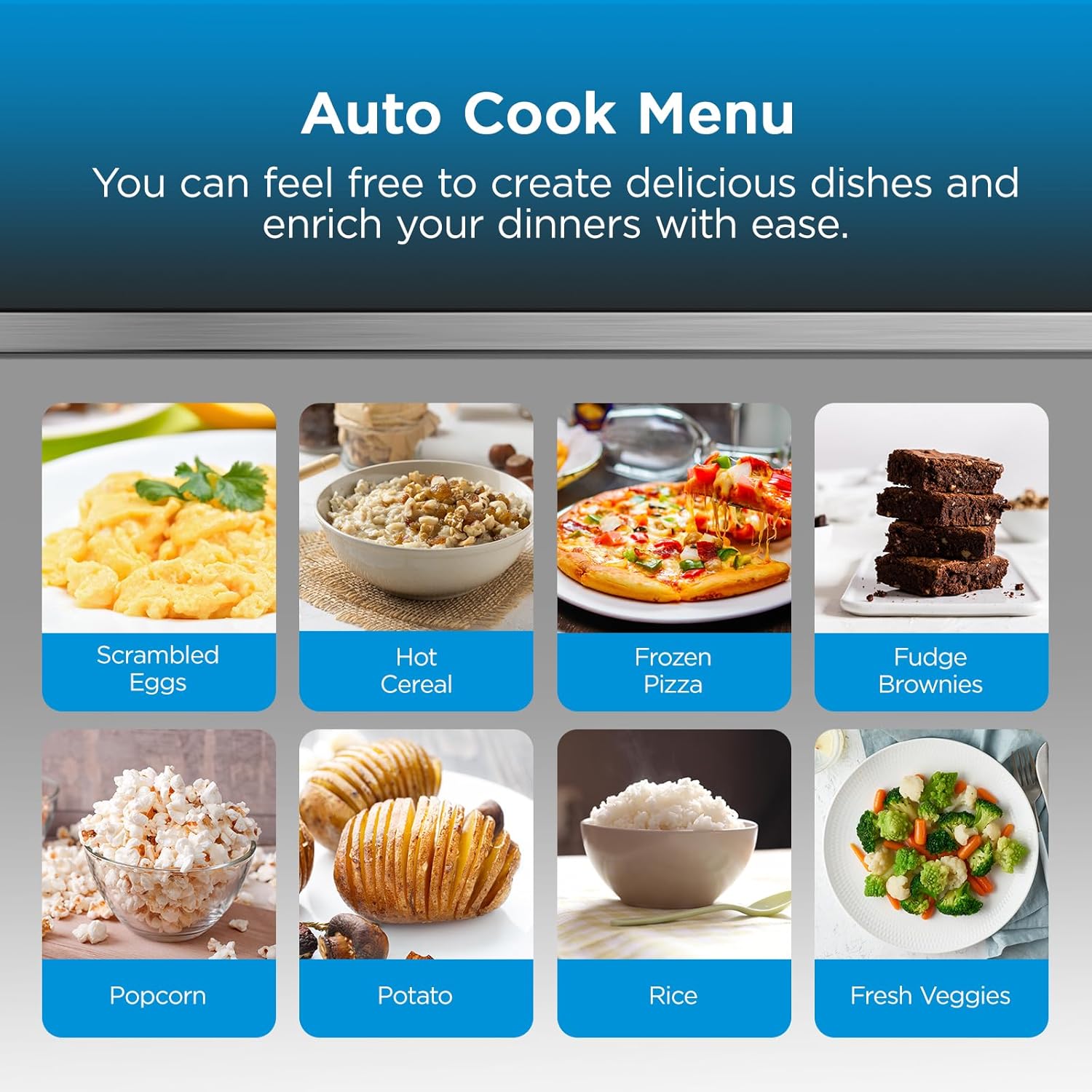 Midea MMO12S3ASTZ Over the Range Oven, 1.2 Cu.ft Slim, Stainless Steel Microwaves, 1000W Heating Power with 400CMF Vent Fan - Image 7