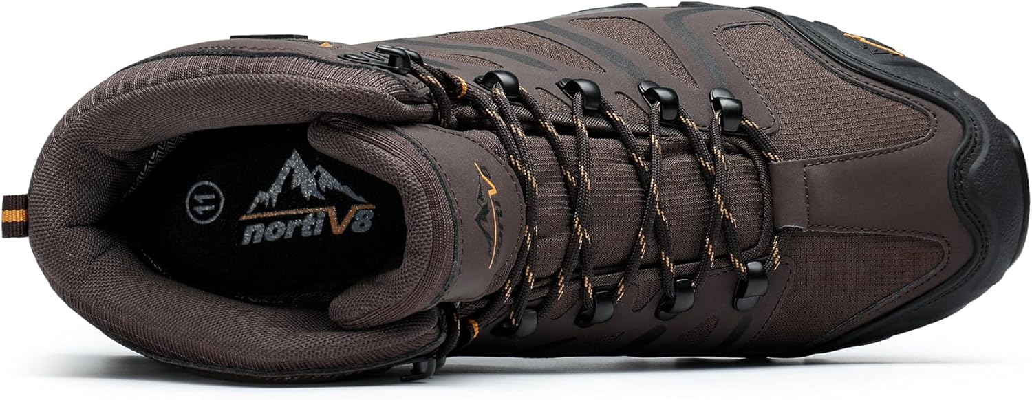 NORTIV 8 Men's Ankle High Waterproof Hiking Boots Outdoor Lightweight Shoes Trekking Trails Armadillo - Image 5