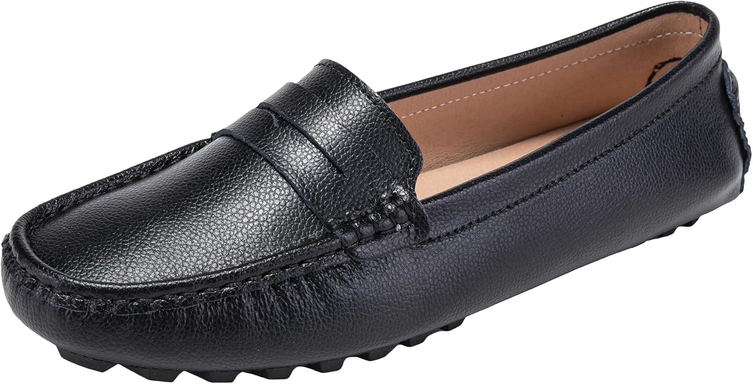 BEAUSEEN Women's Genuine Leather Penny Loafers Classic Driving Moccasins Casual Slip On Comfort Women Loafer Shoes - Image 3