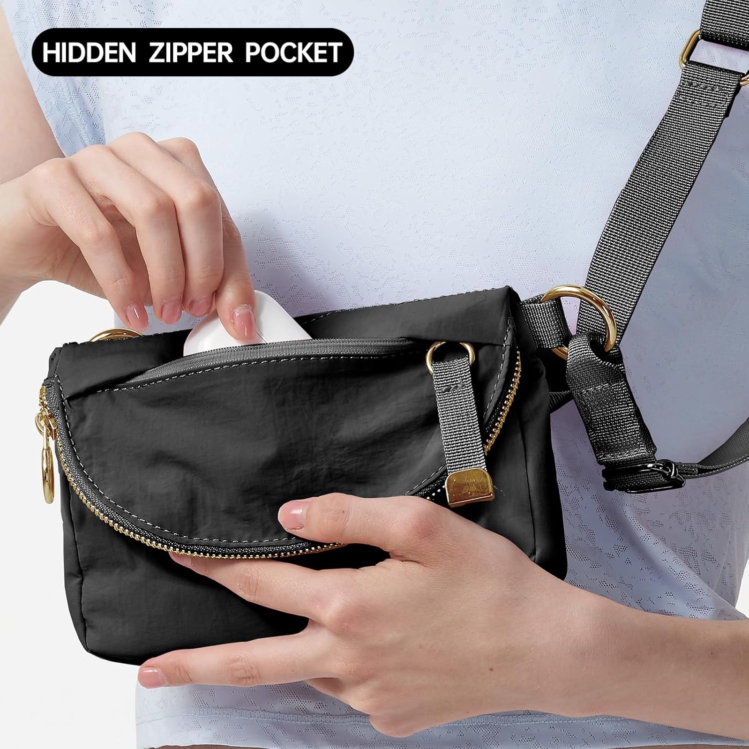 Crossbody Bag for Women, All Night Festival Bag Adjustable Strap Purse Nylon Handbags for Travel Work Casual Outdoor - Image 7